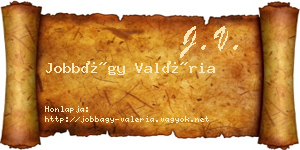 Jobbágy Valéria névjegykártya